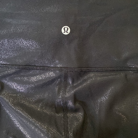 Lululemon Wunder Under Leggings Black Shine sz 4 - Picture 3 of 4